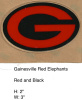 Gainesville Red Elephants HS (GA) Black Oval Red G